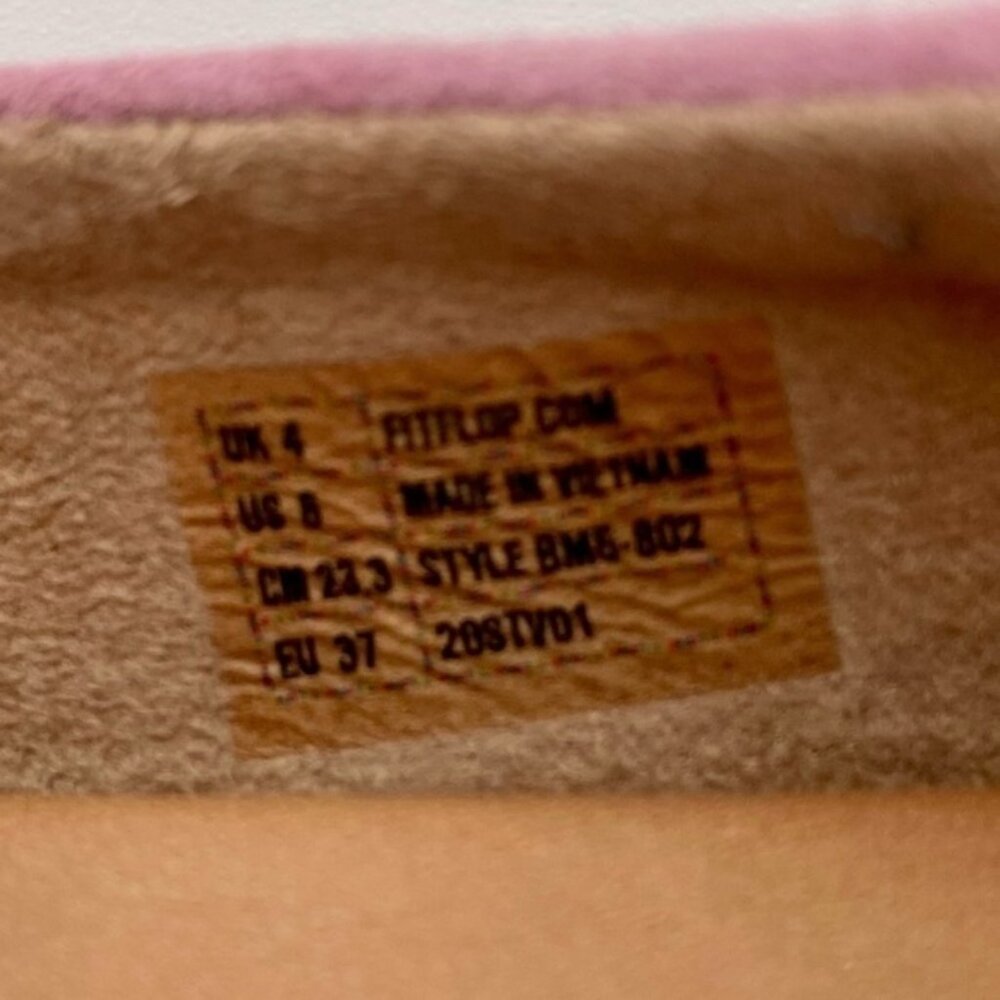 Fitflop pink suede espadrilles closed toe Size 6 - Picture 12 of 12